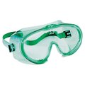 Jackson Safety SAFETY Series Safety Goggles, AntiFog Lens, Polycarbonate Lens, PVC Frame, Green Frame 16666